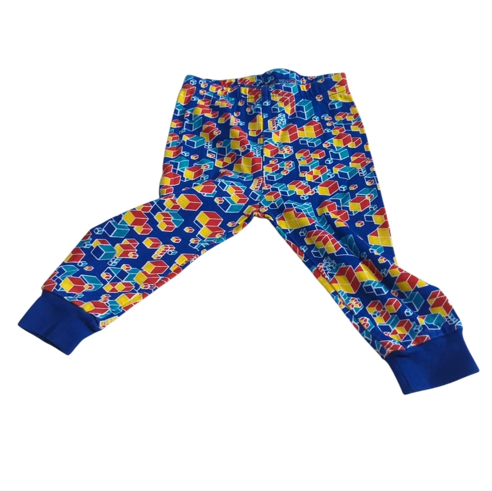 The Children's Place Blue Geometric Pajama Bottoms Size 3-6 Months.